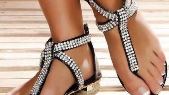 Yeni Sezon Taşlı Bayan Sandalet Modelleri